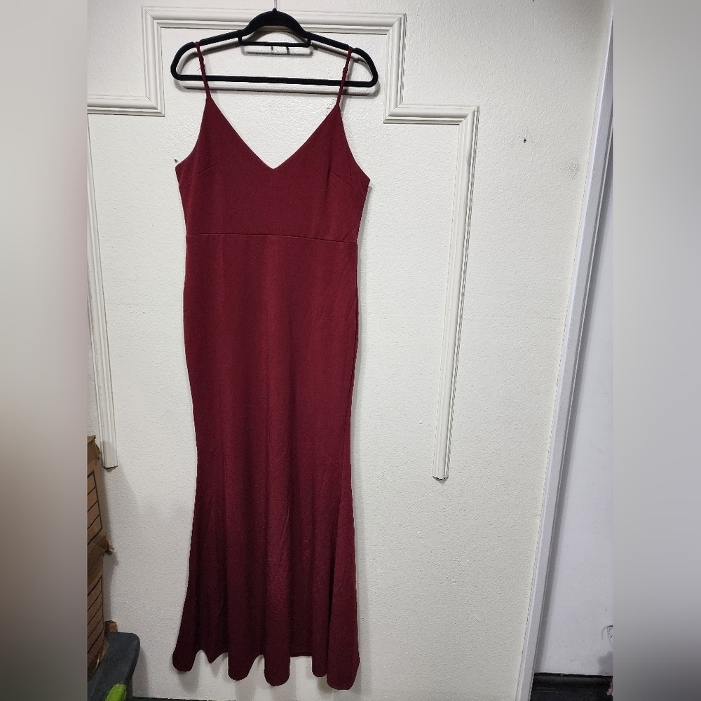 Lulus Infinite Glory Wine Red Maxi Dress XL Wedding Party Guest Prom Formal NWOT - Picture 6 of 10